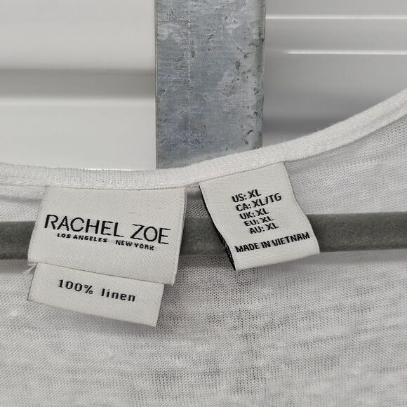 Rachel Zoe Linen Flutter Sleeve Knit Top Size XL Womens - Picture 4 of 5